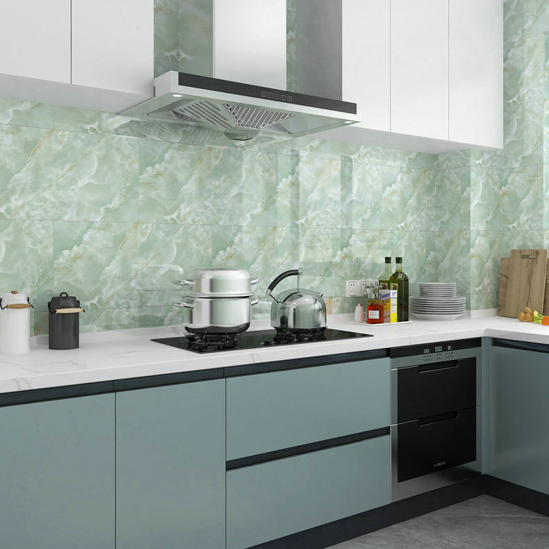 Floor Wall Tile Marble Pattern Wallpaper Rectangular Bathroom Kitchen Wallpaper Clearhalo 'Flooring 'Home Improvement' 'home_improvement' 'home_improvement_peel_stick_blacksplash' 'Peel & Stick Backsplash Tile' 'peel_stick_blacksplash' 'Walls & Ceilings' Walls and Ceiling' 7279953