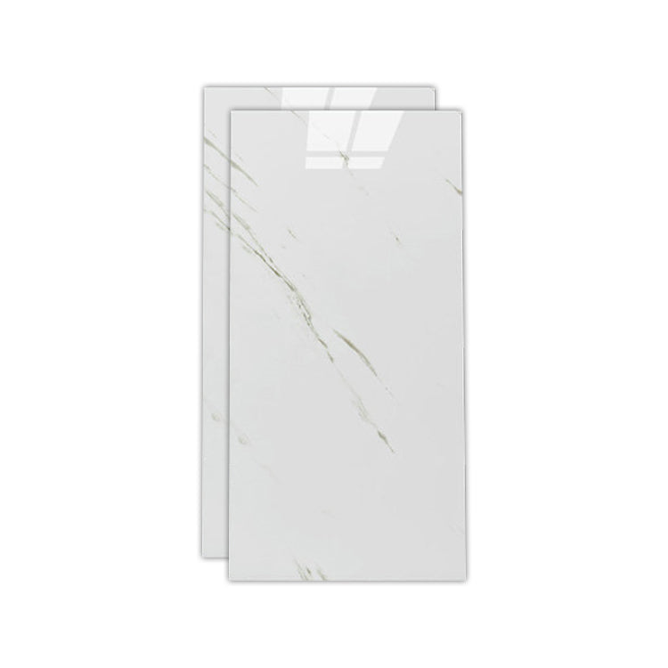 Floor Wall Tile Marble Pattern Wallpaper Rectangular Bathroom Kitchen Wallpaper Textured White 1' x 2' Clearhalo 'Flooring 'Home Improvement' 'home_improvement' 'home_improvement_peel_stick_blacksplash' 'Peel & Stick Backsplash Tile' 'peel_stick_blacksplash' 'Walls & Ceilings' Walls and Ceiling' 7279960