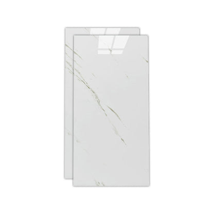 Floor Wall Tile Marble Pattern Wallpaper Rectangular Bathroom Kitchen Wallpaper Textured White 1' x 2' Clearhalo 'Flooring 'Home Improvement' 'home_improvement' 'home_improvement_peel_stick_blacksplash' 'Peel & Stick Backsplash Tile' 'peel_stick_blacksplash' 'Walls & Ceilings' Walls and Ceiling' 7279960