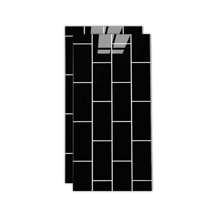 Floor Wall Tile Marble Pattern Wallpaper Rectangular Bathroom Kitchen Wallpaper Black White 1' x 2' Clearhalo 'Flooring 'Home Improvement' 'home_improvement' 'home_improvement_peel_stick_blacksplash' 'Peel & Stick Backsplash Tile' 'peel_stick_blacksplash' 'Walls & Ceilings' Walls and Ceiling' 7279964