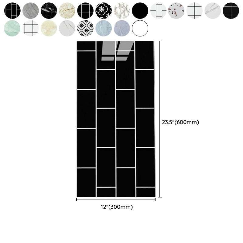 Floor Wall Tile Marble Pattern Wallpaper Rectangular Bathroom Kitchen Wallpaper Clearhalo 'Flooring 'Home Improvement' 'home_improvement' 'home_improvement_peel_stick_blacksplash' 'Peel & Stick Backsplash Tile' 'peel_stick_blacksplash' 'Walls & Ceilings' Walls and Ceiling' 7279965