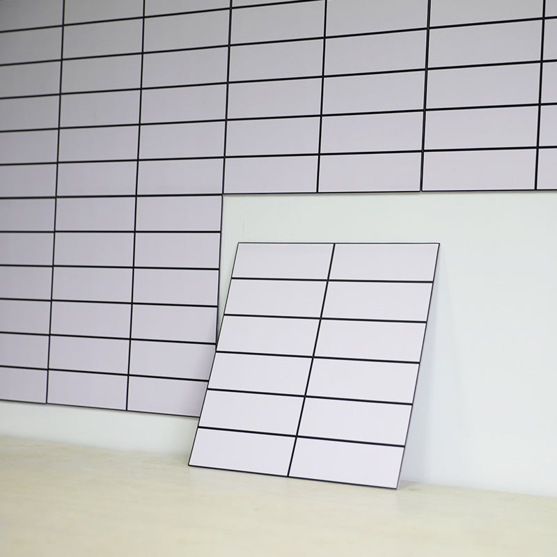 Tile-Peel & Stick Rectangle White Plastic Waterproof Tile-Peel & Stick for Shower 10 Pack Clearhalo 'Flooring 'Home Improvement' 'home_improvement' 'home_improvement_peel_stick_blacksplash' 'Peel & Stick Backsplash Tile' 'peel_stick_blacksplash' 'Walls & Ceilings' Walls and Ceiling' 7279966