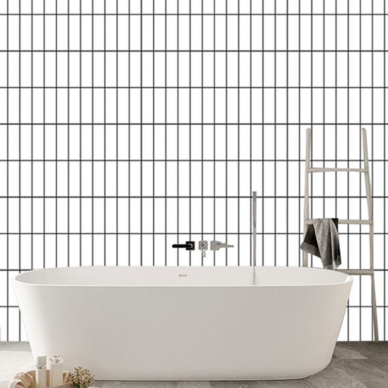 Tile-Peel & Stick Rectangle White Plastic Waterproof Tile-Peel & Stick for Shower 10 Pack Clearhalo 'Flooring 'Home Improvement' 'home_improvement' 'home_improvement_peel_stick_blacksplash' 'Peel & Stick Backsplash Tile' 'peel_stick_blacksplash' 'Walls & Ceilings' Walls and Ceiling' 7279980