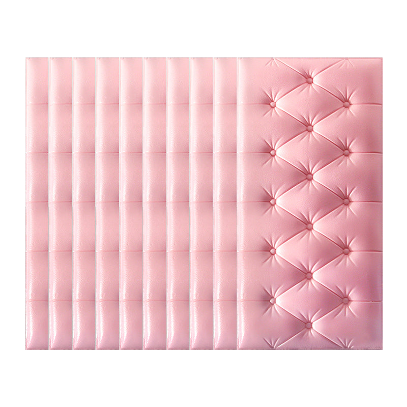 Modern Style Foam Waterproof Wall Paneling Bed Room 3D Wall Paneling with Cushion Light Pink Clearhalo 'Flooring 'Home Improvement' 'home_improvement' 'home_improvement_wall_paneling' 'Wall Paneling' 'wall_paneling' 'Walls & Ceilings' Walls and Ceiling' 7280008