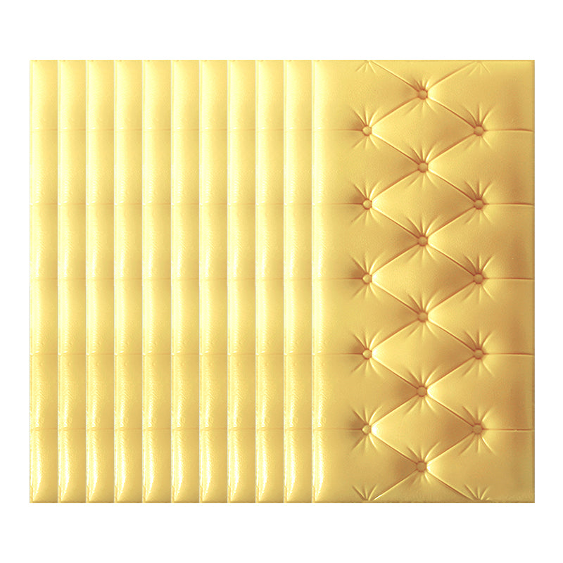 Modern Style Foam Waterproof Wall Paneling Bed Room 3D Wall Paneling with Cushion Beige Clearhalo 'Flooring 'Home Improvement' 'home_improvement' 'home_improvement_wall_paneling' 'Wall Paneling' 'wall_paneling' 'Walls & Ceilings' Walls and Ceiling' 7280013