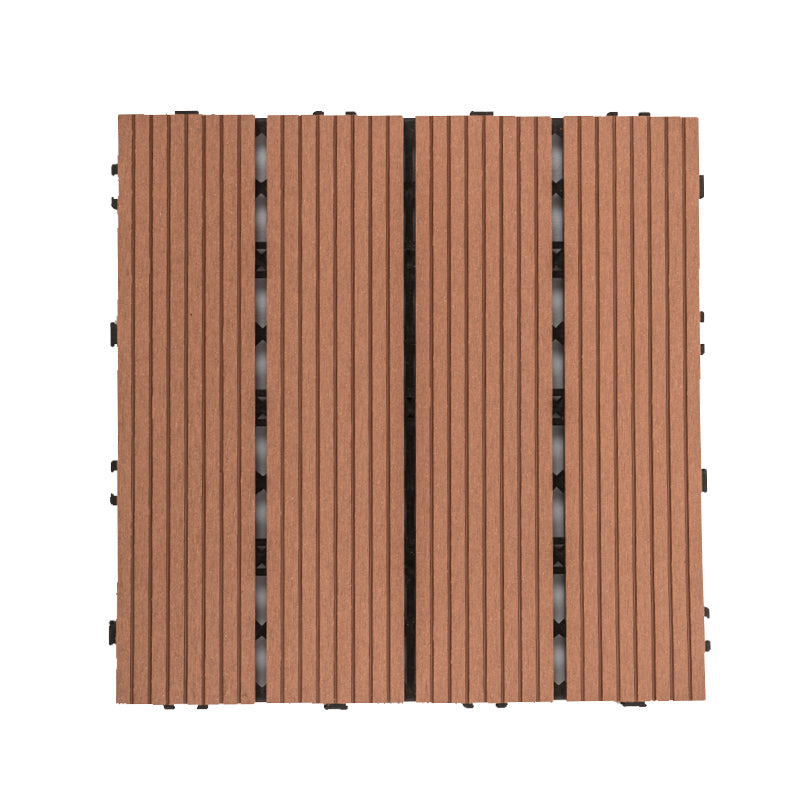 Tradition Rectangle Wood Tile Wire Brushed Brown Engineered Wood for Patio Garden Red Brown Clearhalo 'Flooring 'Hardwood Flooring' 'hardwood_flooring' 'Home Improvement' 'home_improvement' 'home_improvement_hardwood_flooring' Walls and Ceiling' 7280046