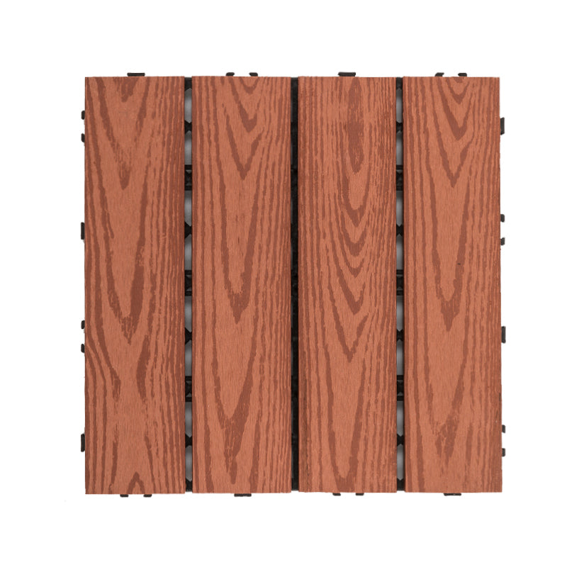 Tradition Rectangle Wood Tile Wire Brushed Brown Engineered Wood for Patio Garden Red Wood Clearhalo 'Flooring 'Hardwood Flooring' 'hardwood_flooring' 'Home Improvement' 'home_improvement' 'home_improvement_hardwood_flooring' Walls and Ceiling' 7280059