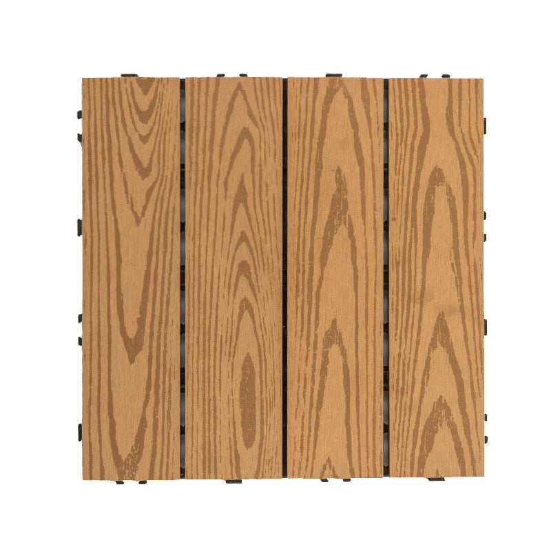 Tradition Rectangle Wood Tile Wire Brushed Brown Engineered Wood for Patio Garden Khaki Clearhalo 'Flooring 'Hardwood Flooring' 'hardwood_flooring' 'Home Improvement' 'home_improvement' 'home_improvement_hardwood_flooring' Walls and Ceiling' 7280061