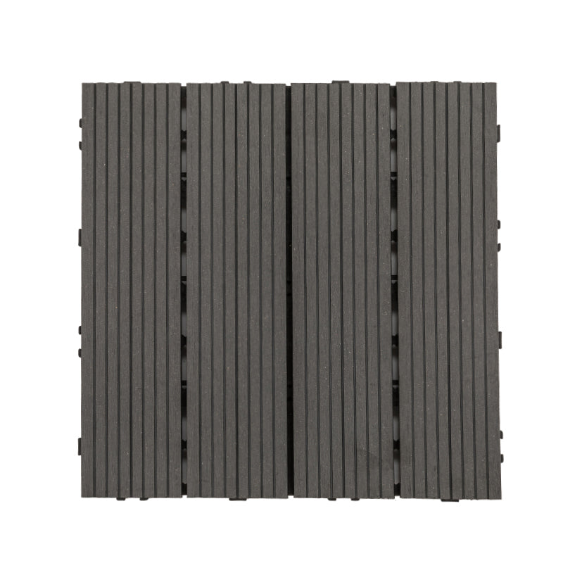 Tradition Rectangle Wood Tile Wire Brushed Brown Engineered Wood for Patio Garden Black Clearhalo 'Flooring 'Hardwood Flooring' 'hardwood_flooring' 'Home Improvement' 'home_improvement' 'home_improvement_hardwood_flooring' Walls and Ceiling' 7280062