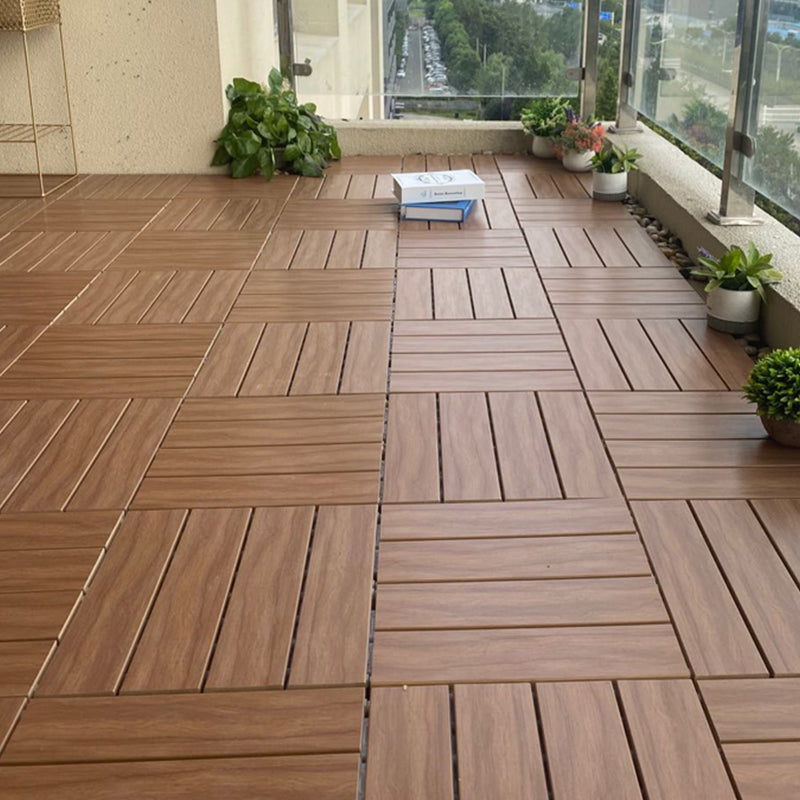 Modern Style Wood Flooring Non-slip Rectangle Outdoor Wood Flooring Clearhalo 'Flooring 'Hardwood Flooring' 'hardwood_flooring' 'Home Improvement' 'home_improvement' 'home_improvement_hardwood_flooring' Walls and Ceiling' 7280109