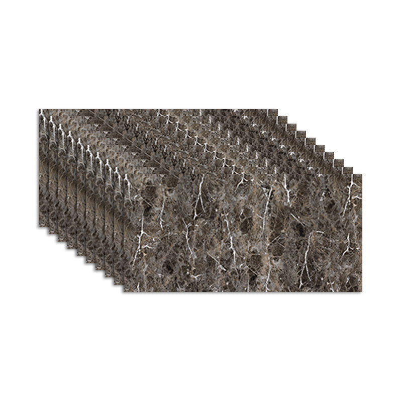 PVC Tile Peel and Stick Tile Kitchen Waterproof Backsplash Peel and Stick Wall Tile Brown-Black 10-Piece Set Clearhalo 'Flooring 'Home Improvement' 'home_improvement' 'home_improvement_peel_stick_blacksplash' 'Peel & Stick Backsplash Tile' 'peel_stick_blacksplash' 'Walls & Ceilings' Walls and Ceiling' 7280169