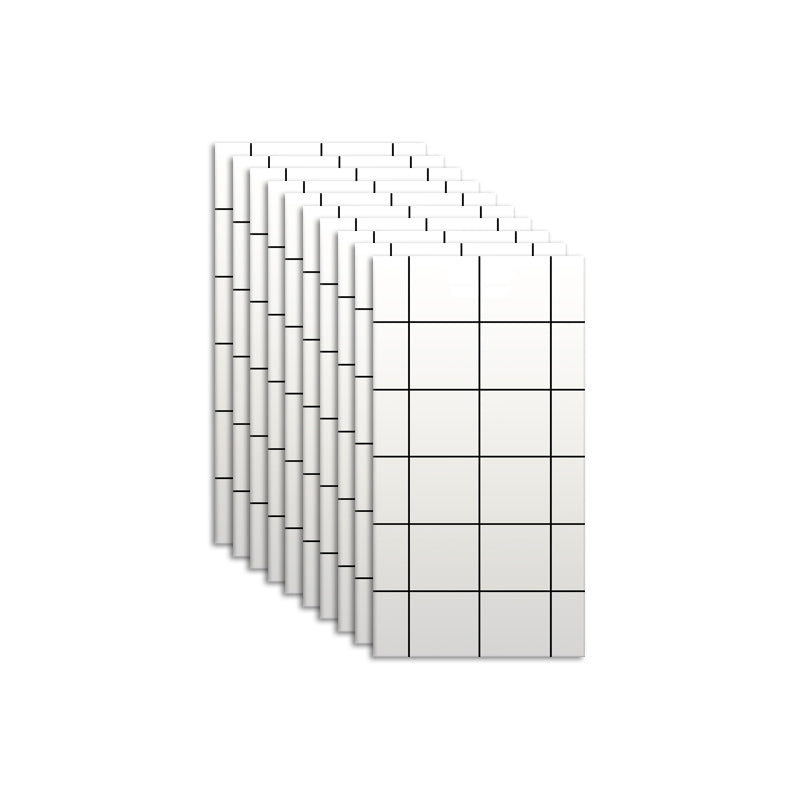 PVC Tile Peel and Stick Tile Kitchen Waterproof Backsplash Peel and Stick Wall Tile White Black Plaid 10-Piece Set Clearhalo 'Flooring 'Home Improvement' 'home_improvement' 'home_improvement_peel_stick_blacksplash' 'Peel & Stick Backsplash Tile' 'peel_stick_blacksplash' 'Walls & Ceilings' Walls and Ceiling' 7280172