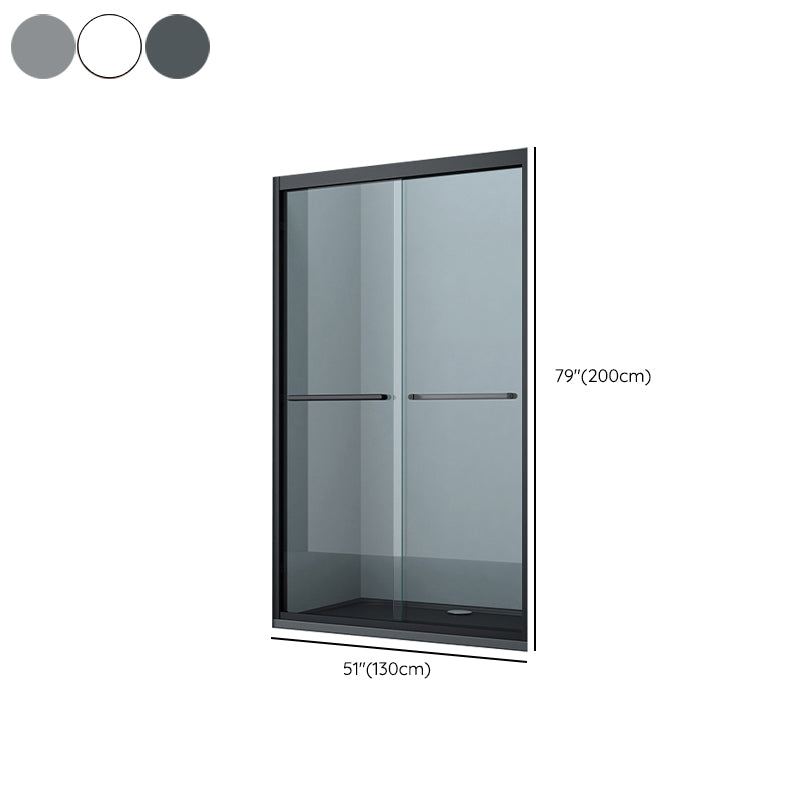 Transparent Double Shower Bath Door Metal Framed Glass Shower Door Clearhalo 'Bathroom Remodel & Bathroom Fixtures' 'Home Improvement' 'home_improvement' 'home_improvement_shower_tub_doors' 'Shower and Tub Doors' 'shower_tub_doors' 'Showers & Bathtubs' 7280217