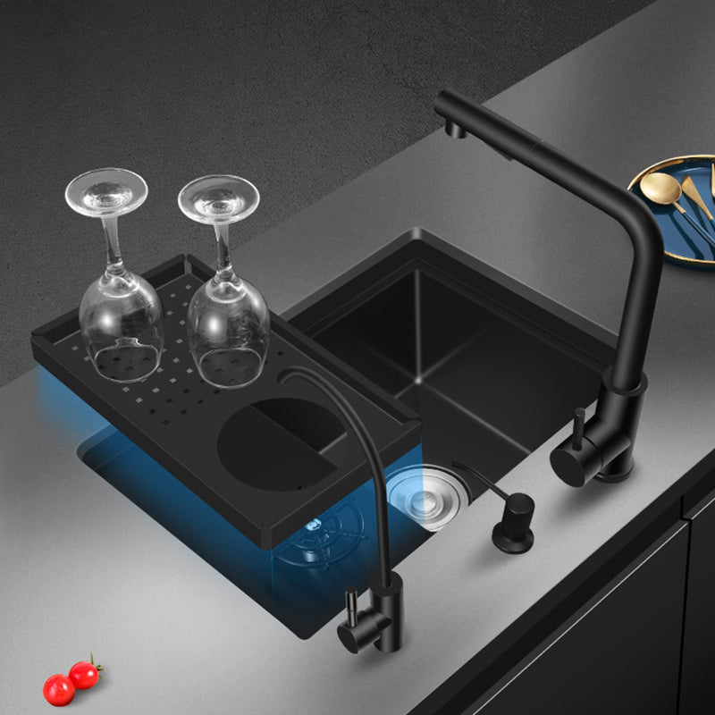 Stainless Steel Bar Sink Undermount Kitchen Sink with Drain Assembly Clearhalo 'Home Improvement' 'home_improvement' 'home_improvement_kitchen_sinks' 'Kitchen Remodel & Kitchen Fixtures' 'Kitchen Sinks & Faucet Components' 'Kitchen Sinks' 'kitchen_sinks' 7281396