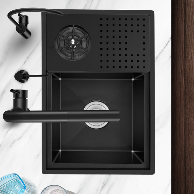 Stainless Steel Bar Sink Undermount Kitchen Sink with Drain Assembly Clearhalo 'Home Improvement' 'home_improvement' 'home_improvement_kitchen_sinks' 'Kitchen Remodel & Kitchen Fixtures' 'Kitchen Sinks & Faucet Components' 'Kitchen Sinks' 'kitchen_sinks' 7281397