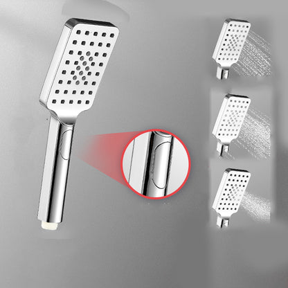 Shower Combo 3 Settings Adjustable Spray Pattern Handheld Shower Head Silver Hand Shower Clearhalo 'Bathroom Remodel & Bathroom Fixtures' 'Home Improvement' 'home_improvement' 'home_improvement_shower_heads' 'Shower Heads' 'shower_heads' 'Showers & Bathtubs Plumbing' 'Showers & Bathtubs' 7281405