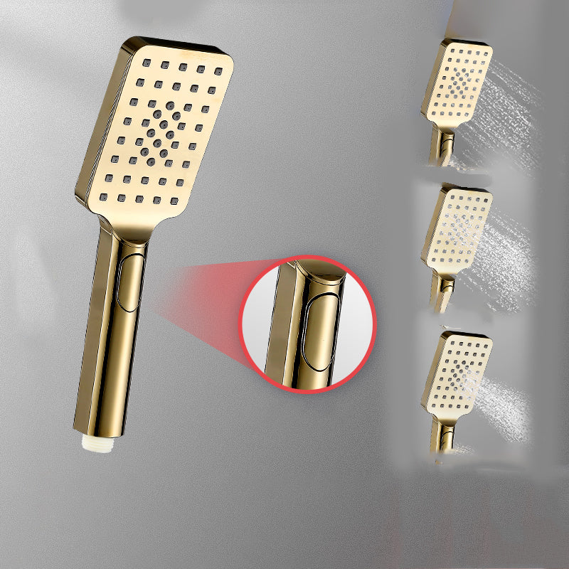 Shower Combo 3 Settings Adjustable Spray Pattern Handheld Shower Head Gold Hand Shower Clearhalo 'Bathroom Remodel & Bathroom Fixtures' 'Home Improvement' 'home_improvement' 'home_improvement_shower_heads' 'Shower Heads' 'shower_heads' 'Showers & Bathtubs Plumbing' 'Showers & Bathtubs' 7281407