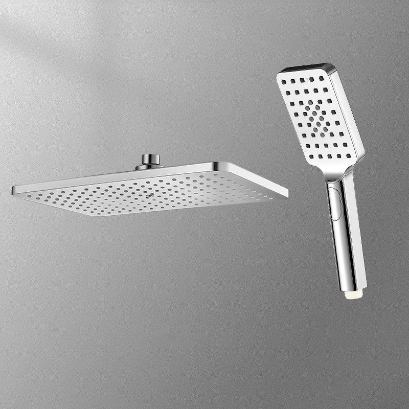 Shower Combo 3 Settings Adjustable Spray Pattern Handheld Shower Head Silver Handheld Shower & Large Shower Head Clearhalo 'Bathroom Remodel & Bathroom Fixtures' 'Home Improvement' 'home_improvement' 'home_improvement_shower_heads' 'Shower Heads' 'shower_heads' 'Showers & Bathtubs Plumbing' 'Showers & Bathtubs' 7281414
