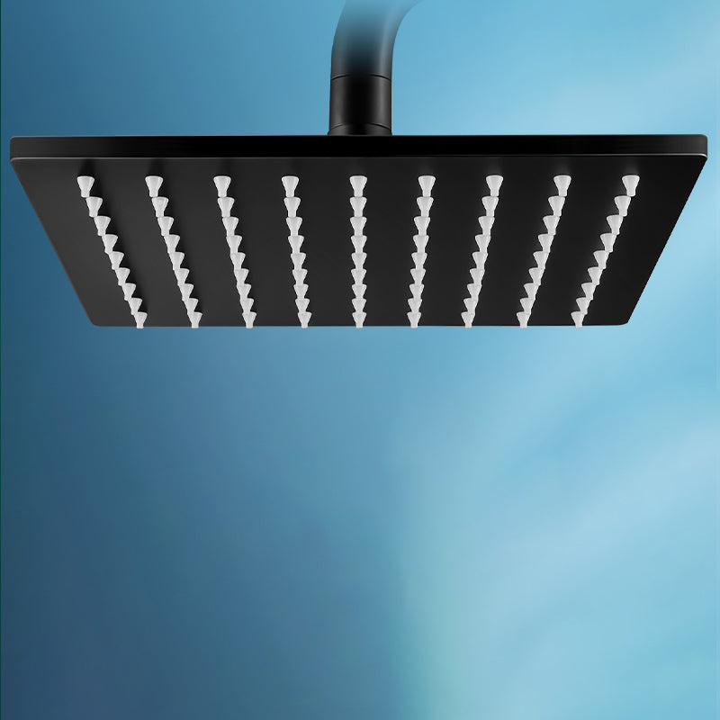 304 Stainless Steel Shower Head Standard Spray Pattern Large Shower Head Square Black Clearhalo 'Bathroom Remodel & Bathroom Fixtures' 'Home Improvement' 'home_improvement' 'home_improvement_shower_heads' 'Shower Heads' 'shower_heads' 'Showers & Bathtubs Plumbing' 'Showers & Bathtubs' 7281426
