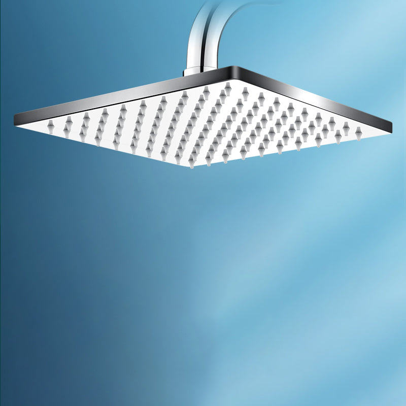 304 Stainless Steel Shower Head Standard Spray Pattern Large Shower Head Square Silver Clearhalo 'Bathroom Remodel & Bathroom Fixtures' 'Home Improvement' 'home_improvement' 'home_improvement_shower_heads' 'Shower Heads' 'shower_heads' 'Showers & Bathtubs Plumbing' 'Showers & Bathtubs' 7281428