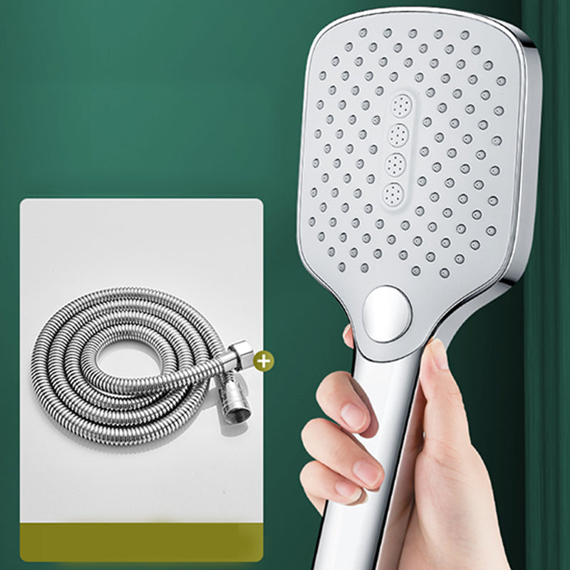 Handheld Shower Head 3 Settings Adjustable Spray Pattern Showerhead Silver Shower Head with Hose Clearhalo 'Bathroom Remodel & Bathroom Fixtures' 'Home Improvement' 'home_improvement' 'home_improvement_shower_heads' 'Shower Heads' 'shower_heads' 'Showers & Bathtubs Plumbing' 'Showers & Bathtubs' 7281451