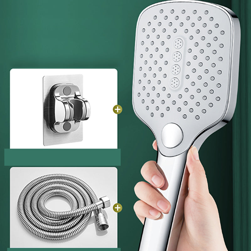 Handheld Shower Head 3 Settings Adjustable Spray Pattern Showerhead Silver Shower & Hose & Hole-free Wall Seat Clearhalo 'Bathroom Remodel & Bathroom Fixtures' 'Home Improvement' 'home_improvement' 'home_improvement_shower_heads' 'Shower Heads' 'shower_heads' 'Showers & Bathtubs Plumbing' 'Showers & Bathtubs' 7281462
