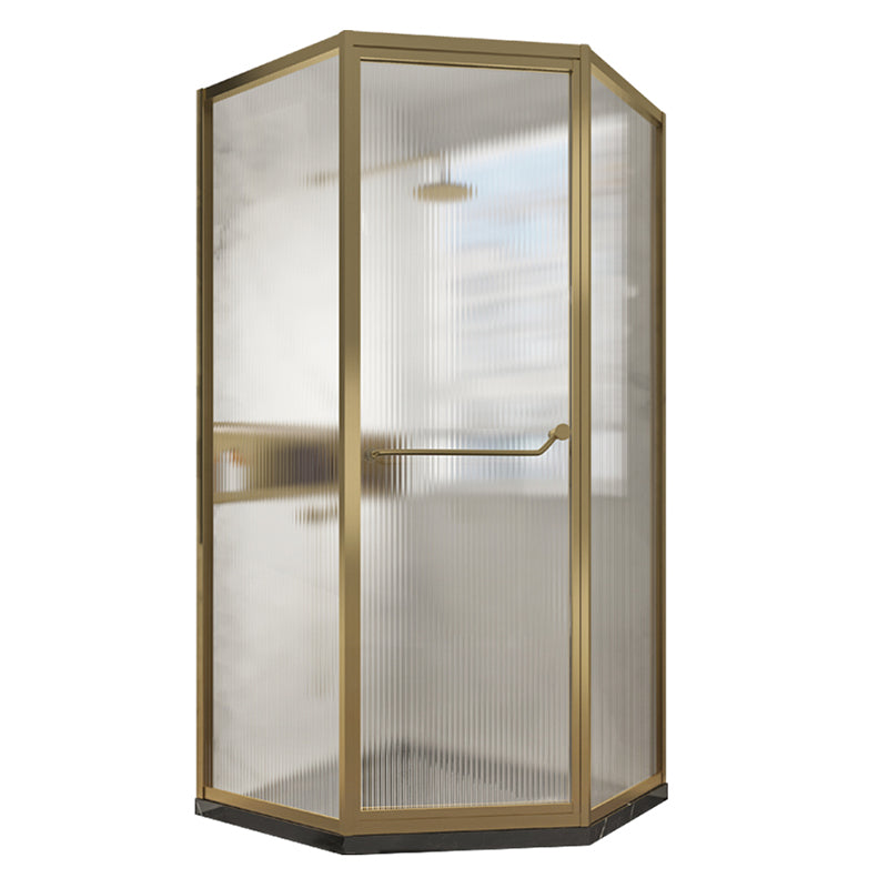 Clear Tempered Glass Shower Enclosure Framed Neo-Angle Shower Enclosure Clearhalo 'Bathroom Remodel & Bathroom Fixtures' 'Home Improvement' 'home_improvement' 'home_improvement_shower_stalls_enclosures' 'Shower Stalls & Enclosures' 'shower_stalls_enclosures' 'Showers & Bathtubs' 7281520