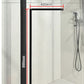 Framed Neo-Angle Shower Enclosure Single Sliding Shower Enclosure with Header Clearhalo 'Bathroom Remodel & Bathroom Fixtures' 'Home Improvement' 'home_improvement' 'home_improvement_shower_stalls_enclosures' 'Shower Stalls & Enclosures' 'shower_stalls_enclosures' 'Showers & Bathtubs' 7281542