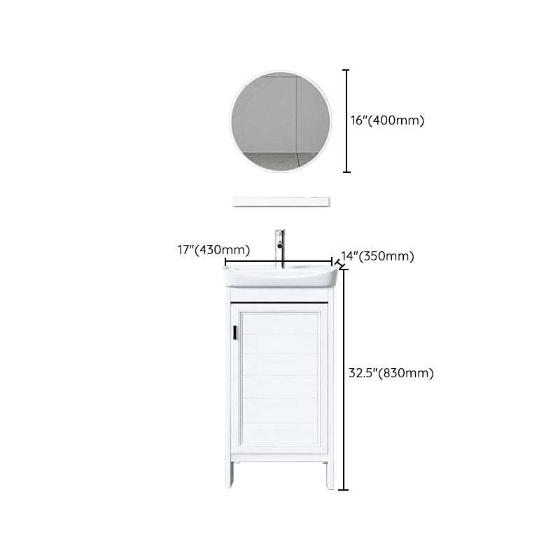 Metal Glam Bathroom Vanity Set Freestanding Single-Sink Bathroom Vanity Clearhalo 'Bathroom Remodel & Bathroom Fixtures' 'Bathroom Vanities' 'bathroom_vanities' 'Home Improvement' 'home_improvement' 'home_improvement_bathroom_vanities' 7282155
