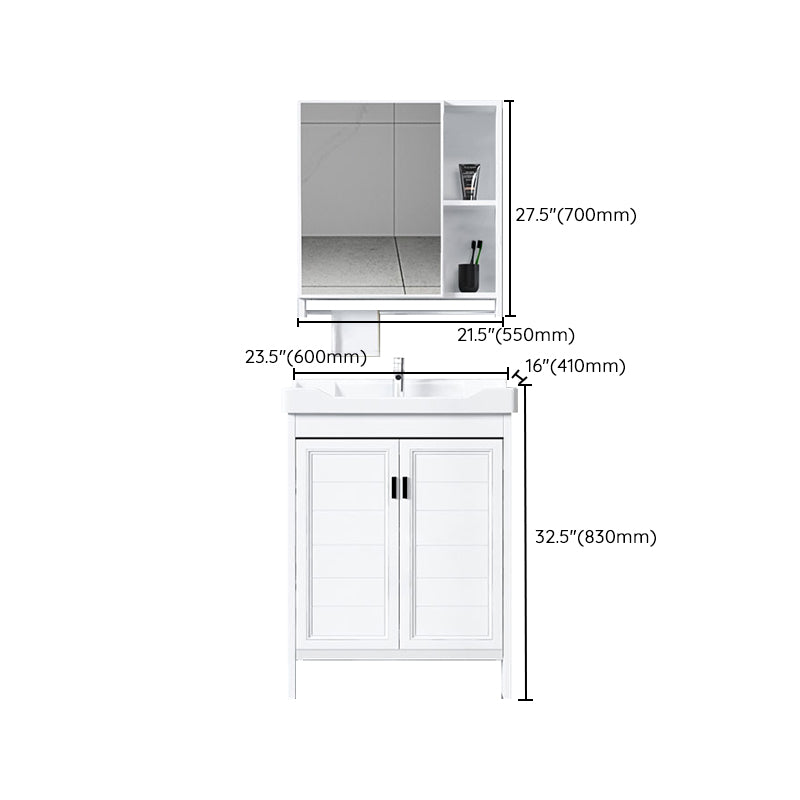 Metal Glam Bathroom Vanity Set Freestanding Single-Sink Bathroom Vanity Clearhalo 'Bathroom Remodel & Bathroom Fixtures' 'Bathroom Vanities' 'bathroom_vanities' 'Home Improvement' 'home_improvement' 'home_improvement_bathroom_vanities' 7282158