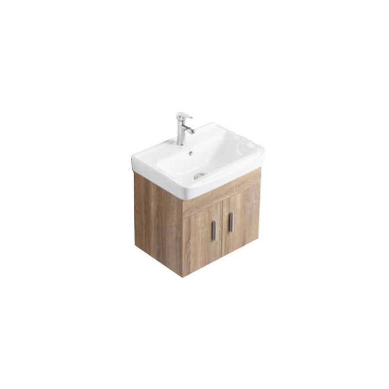 Rectangular Single Sink Vanity Mid-Century Modern Wall Mount Vanity Set Vanity & Faucet 20"L x 14"W x 19"H Clearhalo 'Bathroom Remodel & Bathroom Fixtures' 'Bathroom Vanities' 'bathroom_vanities' 'Home Improvement' 'home_improvement' 'home_improvement_bathroom_vanities' 7282225