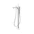 Floor Standing Bathroom Faucet Handheld Shower Bathtub Faucet Chrome Round Tube Clearhalo 'Bathroom Remodel & Bathroom Fixtures' 'Bathtub Faucets' 'bathtub_faucets' 'Home Improvement' 'home_improvement' 'home_improvement_bathtub_faucets' 7282958