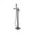 Floor Standing Bathroom Faucet Handheld Shower Bathtub Faucet Silver Gray Waterfall Comes Out Clearhalo 'Bathroom Remodel & Bathroom Fixtures' 'Bathtub Faucets' 'bathtub_faucets' 'Home Improvement' 'home_improvement' 'home_improvement_bathtub_faucets' 7282969