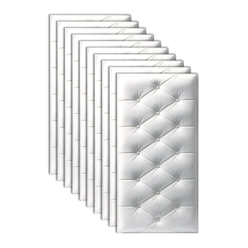 Modern Style Foam Waterproof Wall Paneling Bed Room 3D Embossed Wall Paneling White Clearhalo 'Flooring 'Home Improvement' 'home_improvement' 'home_improvement_wall_paneling' 'Wall Paneling' 'wall_paneling' 'Walls & Ceilings' Walls and Ceiling' 7282979