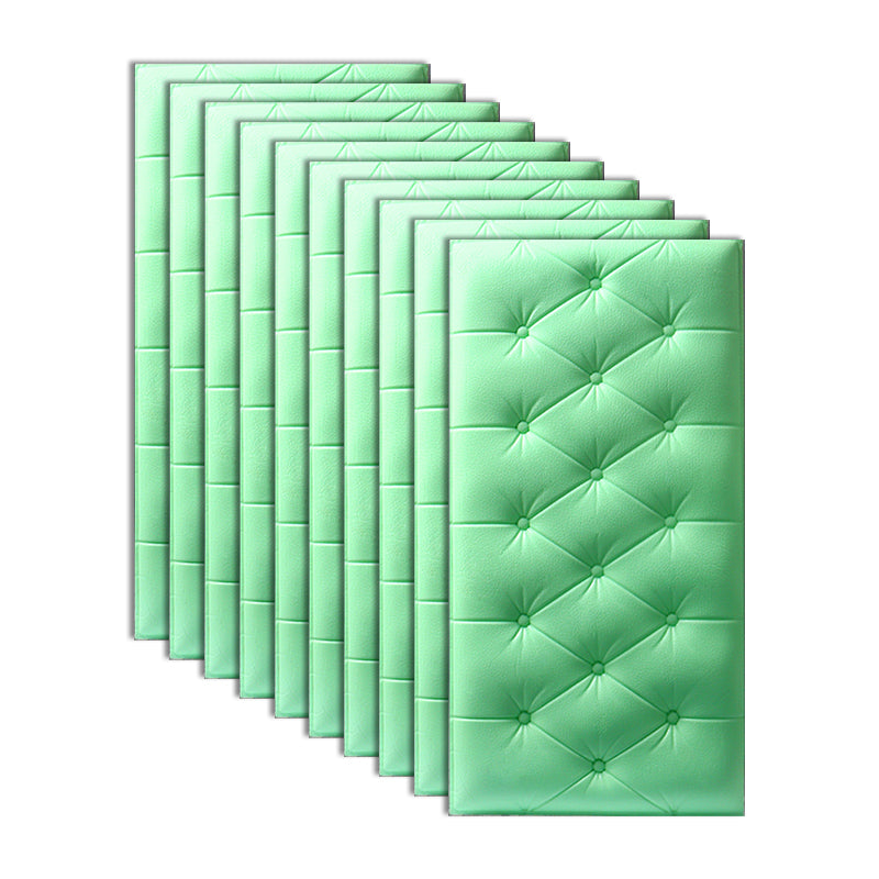 Modern Style Foam Waterproof Wall Paneling Bed Room 3D Embossed Wall Paneling Light Green Clearhalo 'Flooring 'Home Improvement' 'home_improvement' 'home_improvement_wall_paneling' 'Wall Paneling' 'wall_paneling' 'Walls & Ceilings' Walls and Ceiling' 7282988