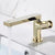 Modern Brass Bathroom Sink Faucet Low Arc with Knob Handle Vessel Faucet Bright Gold Short Clearhalo 'Bathroom Remodel & Bathroom Fixtures' 'Bathroom Sink Faucets' 'Bathroom Sinks & Faucet Components' 'bathroom_sink_faucets' 'Home Improvement' 'home_improvement' 'home_improvement_bathroom_sink_faucets' 7283095