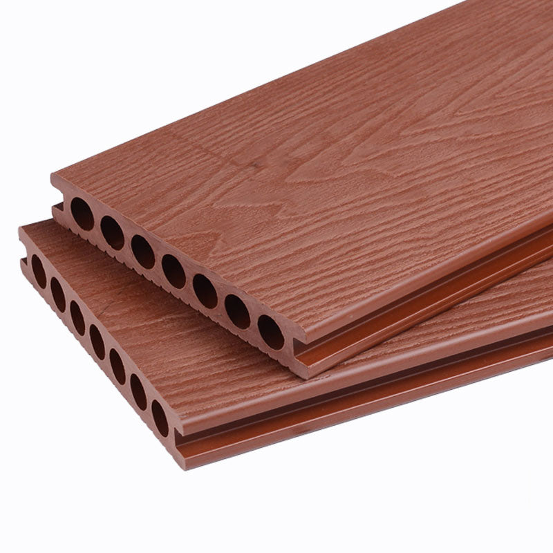 Embossed Nailed Decking Tiles Composite 118" x 5.5" Tile Kit Outdoor Patio Red Round Clearhalo 'Home Improvement' 'home_improvement' 'home_improvement_outdoor_deck_tiles_planks' 'Outdoor Deck Tiles & Planks' 'Outdoor Flooring & Tile' 'Outdoor Remodel' 'outdoor_deck_tiles_planks' 7283150