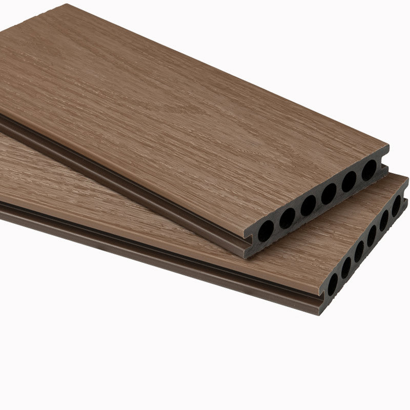 Embossed Nailed Decking Tiles Composite 118" x 5.5" Tile Kit Outdoor Patio Dark Wood Round Clearhalo 'Home Improvement' 'home_improvement' 'home_improvement_outdoor_deck_tiles_planks' 'Outdoor Deck Tiles & Planks' 'Outdoor Flooring & Tile' 'Outdoor Remodel' 'outdoor_deck_tiles_planks' 7283153
