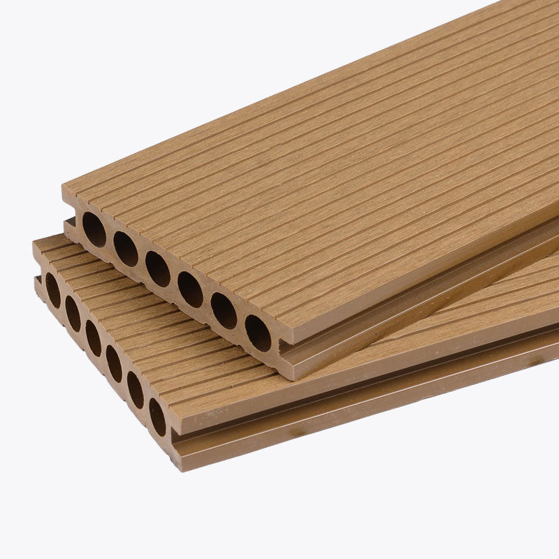 Embossed Nailed Decking Tiles Composite 118" x 5.5" Tile Kit Outdoor Patio Teak Round Clearhalo 'Home Improvement' 'home_improvement' 'home_improvement_outdoor_deck_tiles_planks' 'Outdoor Deck Tiles & Planks' 'Outdoor Flooring & Tile' 'Outdoor Remodel' 'outdoor_deck_tiles_planks' 7283169