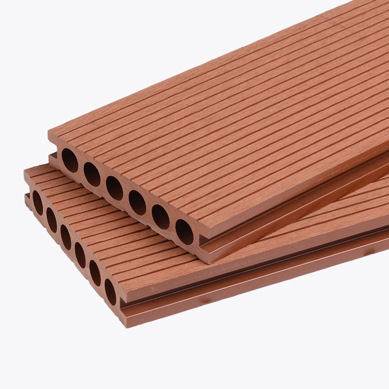 Embossed Nailed Decking Tiles Composite 118" x 5.5" Tile Kit Outdoor Patio Brick red Round Clearhalo 'Home Improvement' 'home_improvement' 'home_improvement_outdoor_deck_tiles_planks' 'Outdoor Deck Tiles & Planks' 'Outdoor Flooring & Tile' 'Outdoor Remodel' 'outdoor_deck_tiles_planks' 7283170