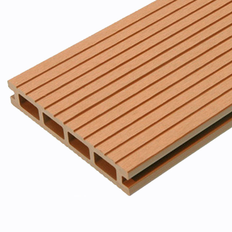 Embossed Nailed Decking Tiles Composite 118" x 5.5" Tile Kit Outdoor Patio Teak Square Clearhalo 'Home Improvement' 'home_improvement' 'home_improvement_outdoor_deck_tiles_planks' 'Outdoor Deck Tiles & Planks' 'Outdoor Flooring & Tile' 'Outdoor Remodel' 'outdoor_deck_tiles_planks' 7283174