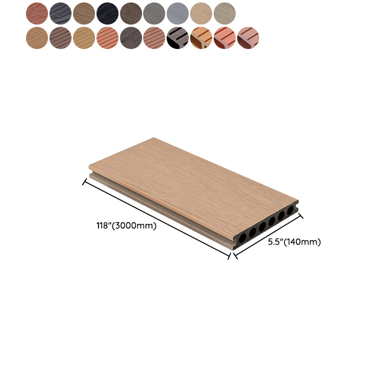 Embossed Nailed Decking Tiles Composite 118" x 5.5" Tile Kit Outdoor Patio Clearhalo 'Home Improvement' 'home_improvement' 'home_improvement_outdoor_deck_tiles_planks' 'Outdoor Deck Tiles & Planks' 'Outdoor Flooring & Tile' 'Outdoor Remodel' 'outdoor_deck_tiles_planks' 7283177