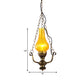 1 Light Vase Shade Pendant Lamp Coastal Brass Finish Yellow Crackle Glass Ceiling Hang Fixture Clearhalo 'Ceiling Lights' 'Glass shade' 'Glass' 'Industrial Pendants' 'Industrial' 'Middle Century Pendants' 'Pendant Lights' 'Pendants' 'Tiffany' Lighting' 728381
