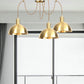 Domed Metallic Swag Multi-Light Pendant Industrial 2/3/4 Lights Clothes Shop Hanging Lamp Fixture in Gold Clearhalo 'Art Deco Pendants' 'Cast Iron' 'Ceiling Lights' 'Ceramic' 'Crystal' 'Industrial Pendants' 'Industrial' 'Metal' 'Middle Century Pendants' 'Pendant Lights' 'Pendants' 'Tiffany' Lighting' 728478