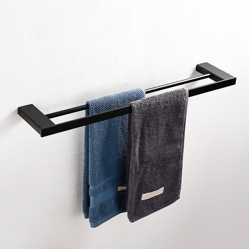 Traditional Bathroom Accessories Hardware Set in Black Metal Clearhalo 'Bathroom Hardware Sets' 'Bathroom Hardware' 'Bathroom Remodel & Bathroom Fixtures' 'bathroom_hardware_sets' 'Home Improvement' 'home_improvement' 'home_improvement_bathroom_hardware_sets' 7284999