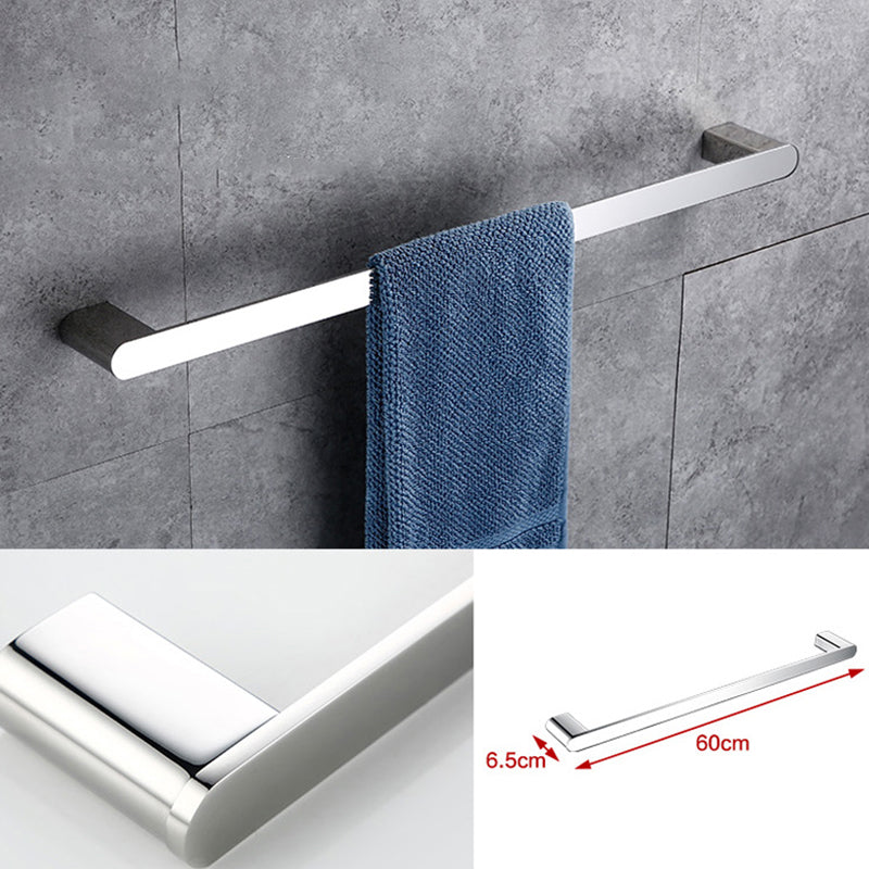 Contemporary Bathroom Accessories Hardware Set in Silver with Soap Dish Clearhalo 'Bathroom Hardware Sets' 'Bathroom Hardware' 'Bathroom Remodel & Bathroom Fixtures' 'bathroom_hardware_sets' 'Home Improvement' 'home_improvement' 'home_improvement_bathroom_hardware_sets' 7285021
