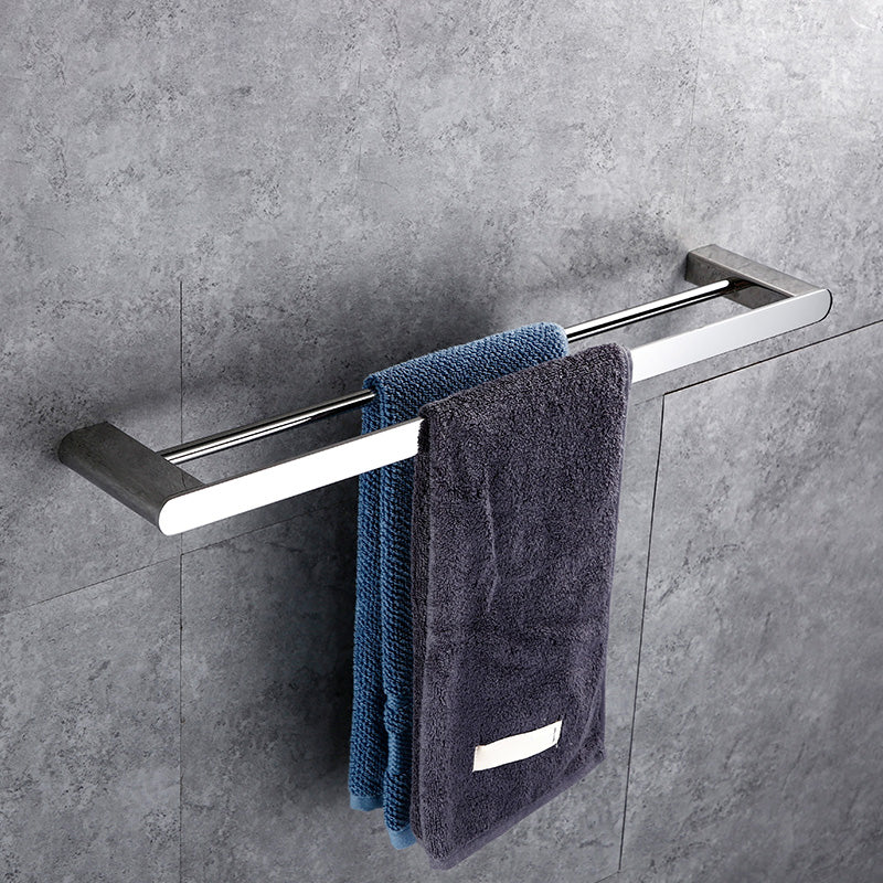 Contemporary Bathroom Accessories Hardware Set in Silver with Soap Dish Clearhalo 'Bathroom Hardware Sets' 'Bathroom Hardware' 'Bathroom Remodel & Bathroom Fixtures' 'bathroom_hardware_sets' 'Home Improvement' 'home_improvement' 'home_improvement_bathroom_hardware_sets' 7285028