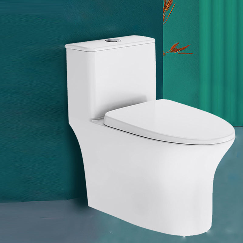 Modern Floor Mounted Toilet Slow Close Seat Included Toilet Bowl for Bathroom 15"L x 28"W x 27"H 16" Clearhalo 'Bathroom Remodel & Bathroom Fixtures' 'Home Improvement' 'home_improvement' 'home_improvement_toilets' 'Toilets & Bidets' 'Toilets' 7285093