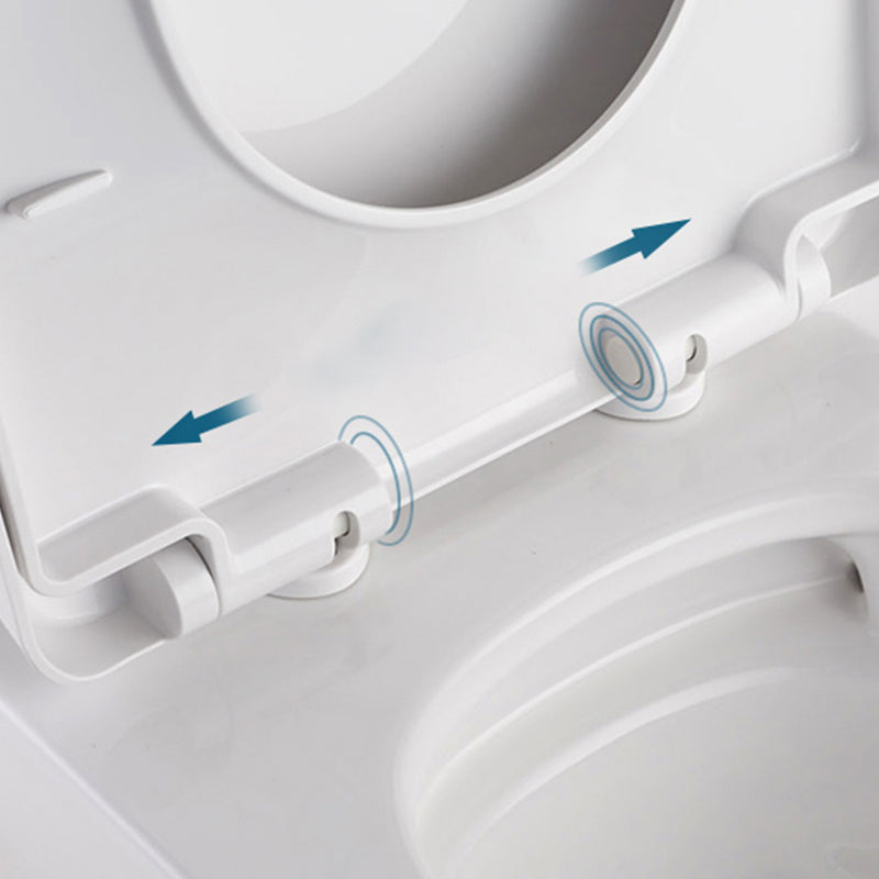 Modern Floor Mounted Toilet Slow Close Seat Included Toilet Bowl for Bathroom Clearhalo 'Bathroom Remodel & Bathroom Fixtures' 'Home Improvement' 'home_improvement' 'home_improvement_toilets' 'Toilets & Bidets' 'Toilets' 7285101