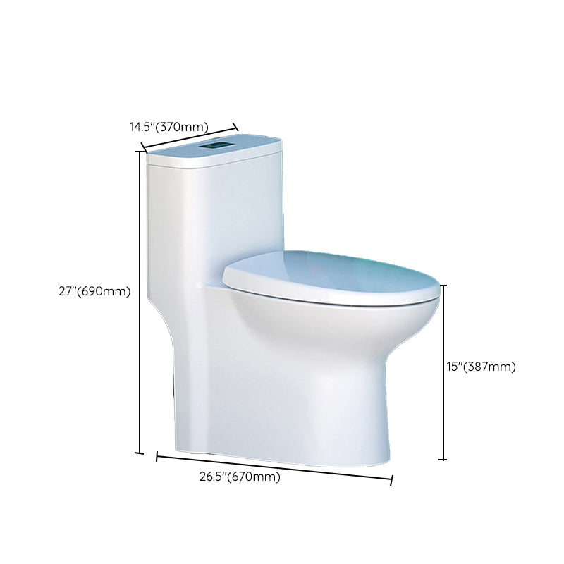 Modern Floor Mounted Toilet Slow Close Seat Included Toilet Bowl for Bathroom Clearhalo 'Bathroom Remodel & Bathroom Fixtures' 'Home Improvement' 'home_improvement' 'home_improvement_toilets' 'Toilets & Bidets' 'Toilets' 7285103